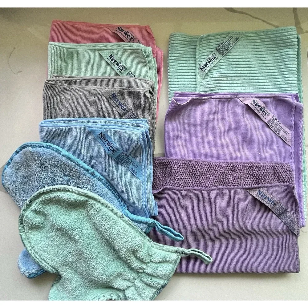 Norwex Pre owned Lot Of 9 Kitchen Enviro Cloth Dusting Window